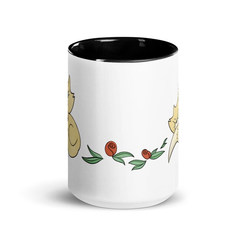 Sitting and Sleeping Cat Accent Color Mug - Image 8