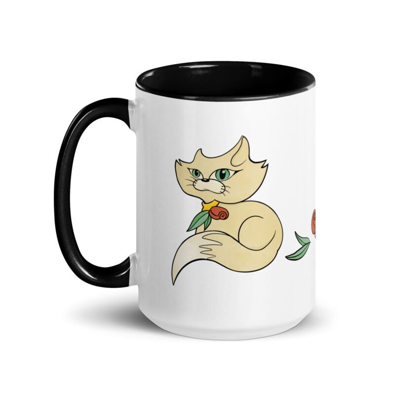 Sitting and Sleeping Cat Accent Color Mug - Image 7
