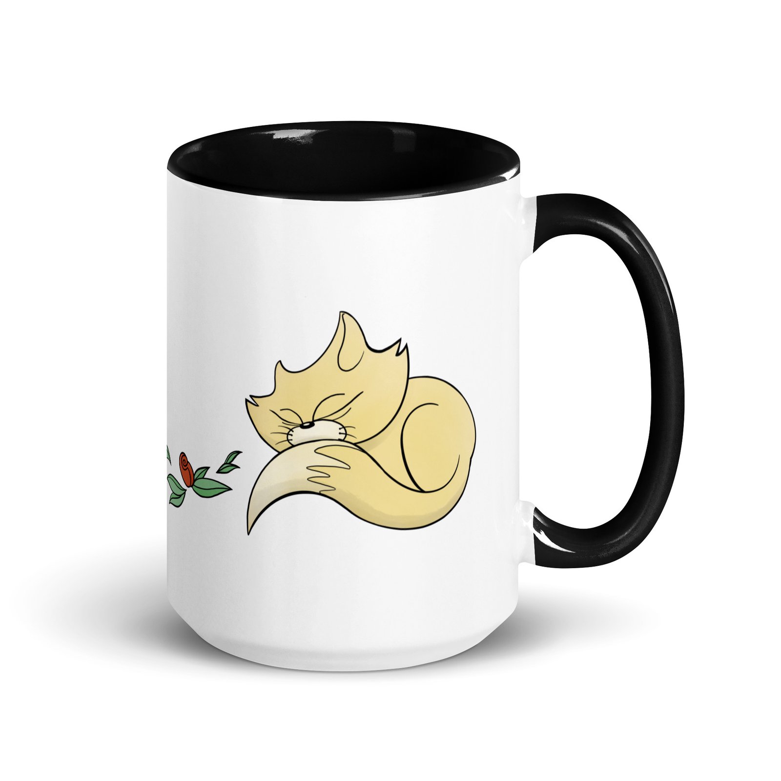 Sitting and Sleeping Cat Accent Color Mug - Image 9