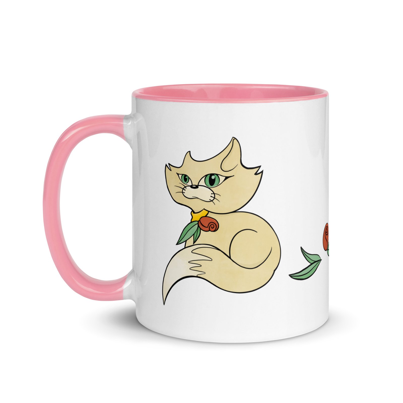Sitting and Sleeping Cat Accent Color Mug - Image 5