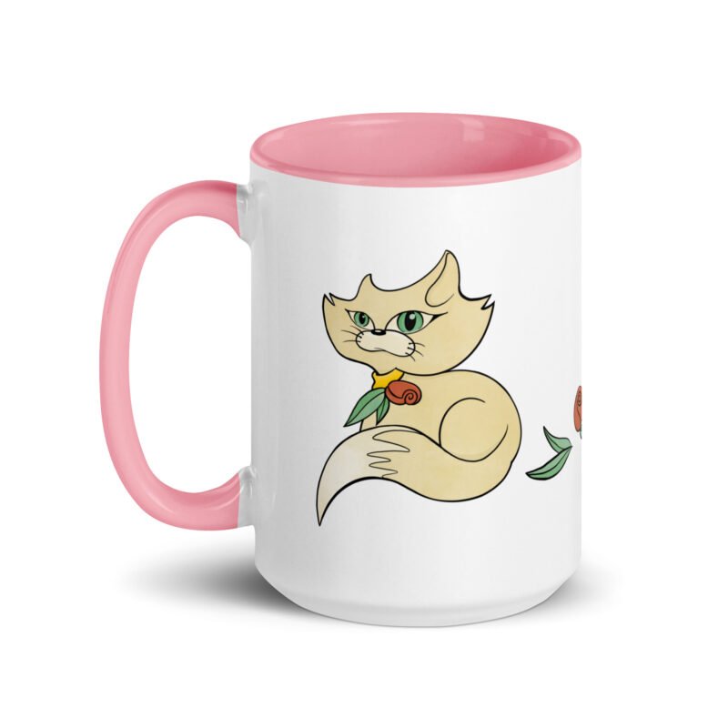 Sitting and Sleeping Cat Accent Color Mug - Image 11