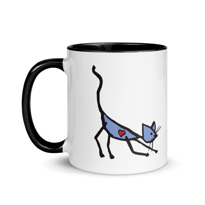 Cute Cat and Mouse Heart Coffee Mug | 11/15oz Ceramic Mug
