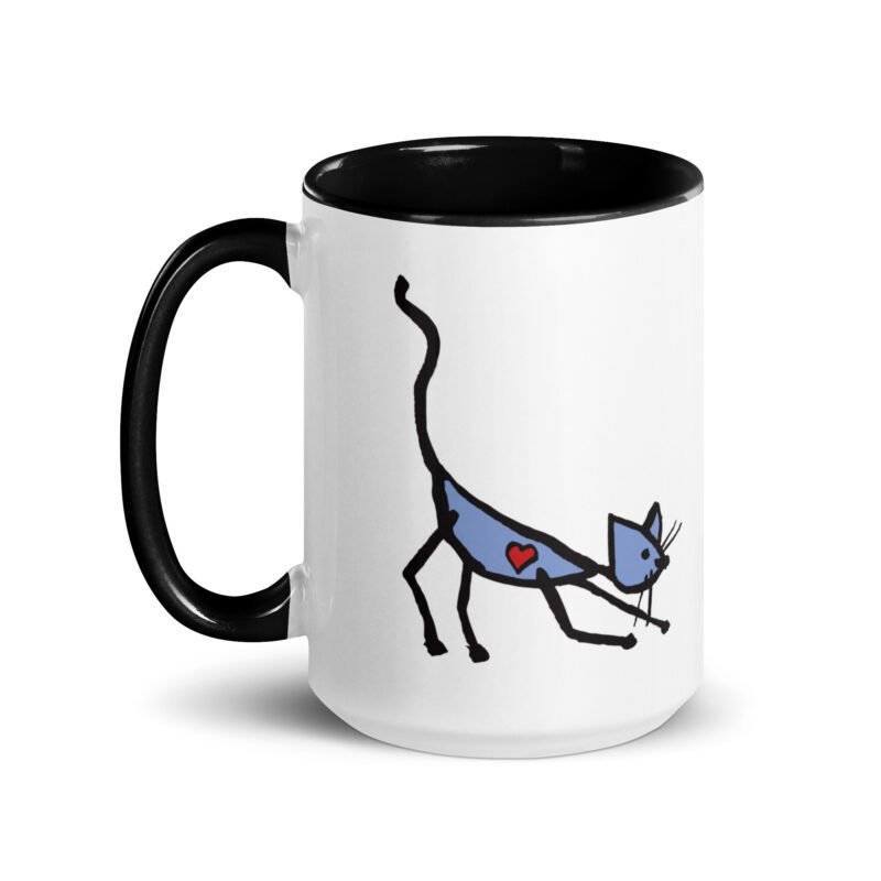 Cute Cat and Mouse Heart Coffee Mug | 11/15oz Ceramic Mug - Image 6